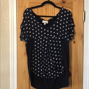 Anthropologie Porridge Polka Dot Top